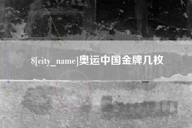 文山奥运中国金牌几枚
