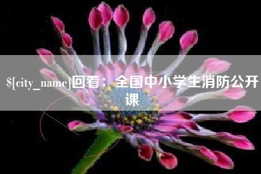 文山回看：全国中小学生消防公开课