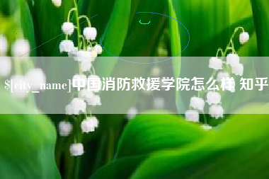 文山中国消防救援学院怎么样 知乎