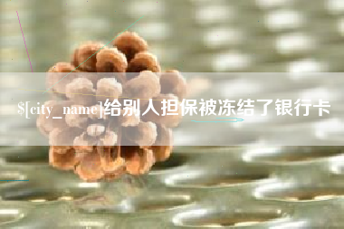 文山给别人担保被冻结了银行卡