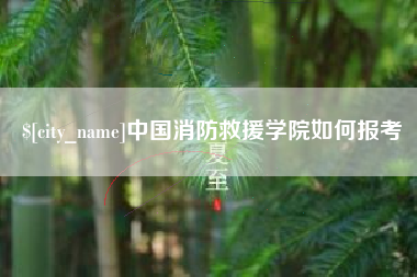 文山中国消防救援学院如何报考