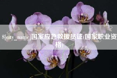 文山国家应急救援员证(国家职业资格)