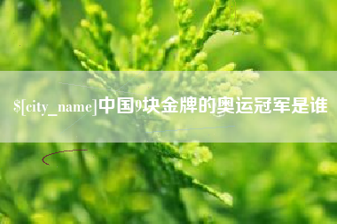 文山中国9块金牌的奥运冠军是谁