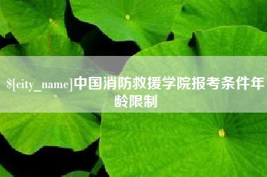 文山中国消防救援学院报考条件年龄限制