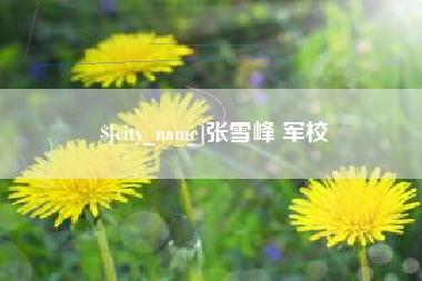 文山张雪峰 军校