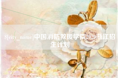 文山中国消防救援学院2020浙江招生计划