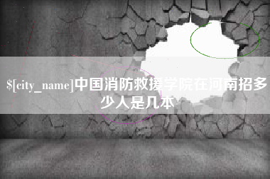 文山中国消防救援学院在河南招多少人是几本
