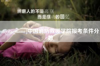 文山中国消防救援学院报考条件分数