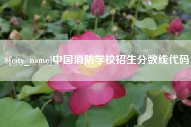文山中国消防学校招生分数线代码
