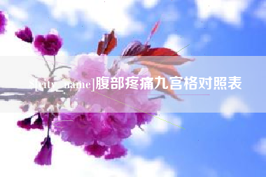 文山腹部疼痛九宫格对照表