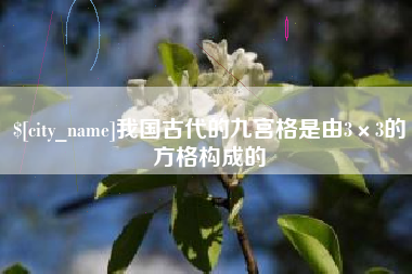 文山我国古代的九宫格是由3×3的方格构成的
