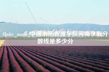 文山中国消防救援学院河南录取分数线是多少分