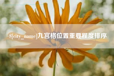 文山九宫格位置重要程度排序