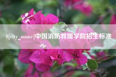 文山中国消防救援学院招生标准