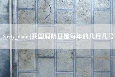 文山我国消防日是每年的几月几号