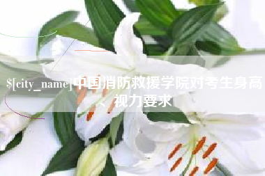 文山中国消防救援学院对考生身高、视力要求