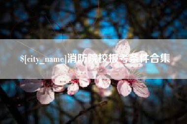 文山消防院校报考条件合集